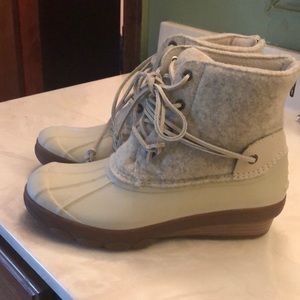 Sperry wedge boots.